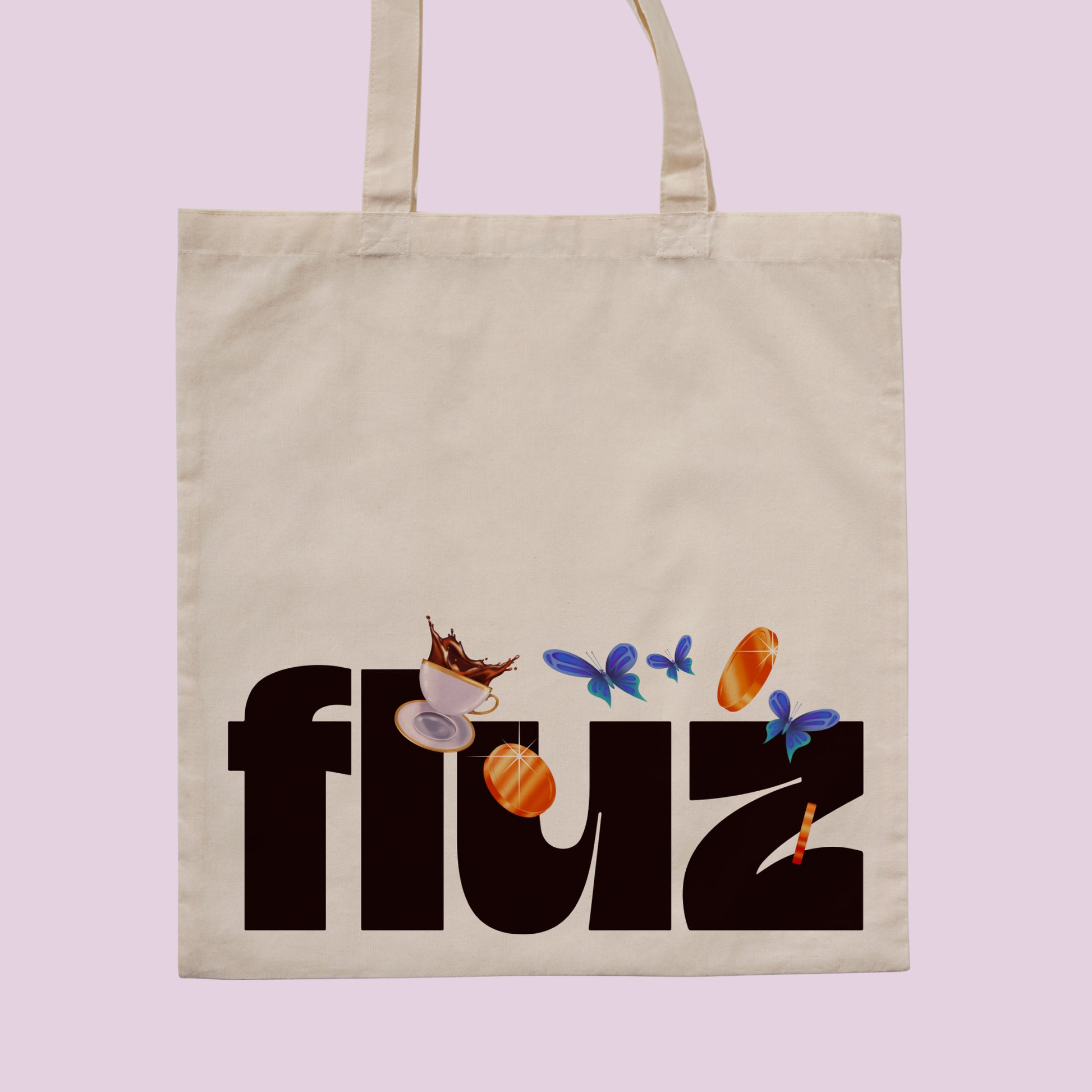 Fluz Butterfly Canvas Totebag (Front)